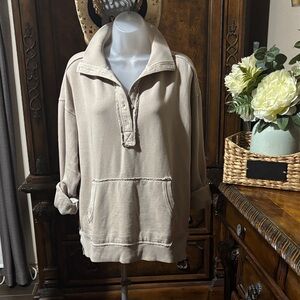 Aerie Tan oversized sweatshirt super soft